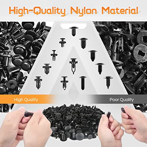 OTUAYAUTO 245 PCS Fender Clips Car Clips Bumper Plastic Rivets | 12 Most Popular Sizes with 5 Fastener Removers Fasteners Push Retainer Kit, Fit for Toyota Honda Ford GM Acura Chrysler - size: 240 Pcs 12 Sizes Clips with 5 Removers