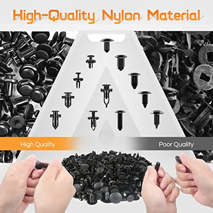 OTUAYAUTO 245 PCS Fender Clips Car Clips Bumper Plastic Rivets | 12 Most Popular Sizes with 5 Fastener Removers Fasteners Push Retainer Kit, Fit for Toyota Honda Ford GM Acura Chrysler - size: 240 Pcs 12 Sizes Clips with 5 Removers