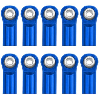 10Pcs ShareGoo M4 Ball Joint,M4 Tie Rod End 4mm Thread 4.0xL22mm Ball Head Holder Link Compatible with Arrma kraton Senton Axial SCX10 Traxxas 1/10 RC Car (Blue) - color: Blue