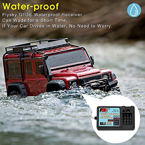 Flysky GR3E Receiver Waterproof 2.4G 3CH for FS-GT2 GT2B GT3B GT3C IT4S 2PC - size: 2 Pcs