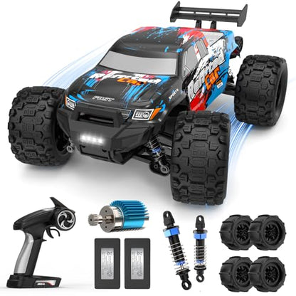 1:16 4X4 High-Speed 40-50+KM/H(Peak) RC Cars Monster Truck - 390 Motor Durable axle & Suspension RC Truck | 3000mAh Batteries | rc Car Toys Back-to-School Season Birthday for Teens Aged 14+ - color: Highspeed Rc Car-blue