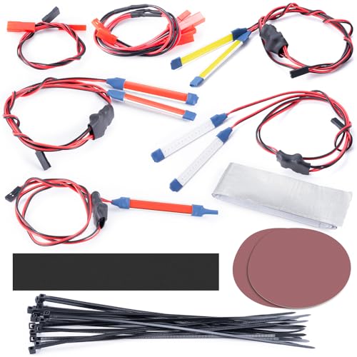 MORLORDY 1/7 RC Car LED Light Kit - Headlight Taillights Rear Top Light Lamp Set for ARR-ma 1/7 Mojave 6S EXB BLX RC Desert Truck