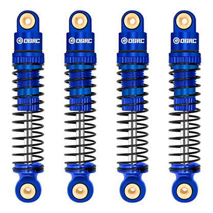 OGRC Shocks Absorber Oil Threaded Damper Aluminum Front & Rear Shocks for Axial SCX24 C10 JLU Deadbolt Gladiator Bronco Upgrade Parts (Blue) - color: Blue