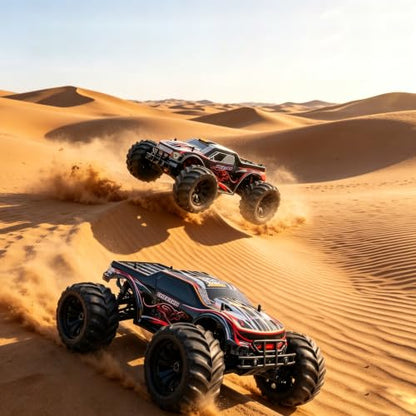 JLBRACIGRC 1/10 RTR Brushless Fast RC Cars for Adults Set of 2, Max 80+KM/H Hobby Electric Off-Road RC Truck with 3S Lipo Battery, Waterproof Remote Control Car, 4WD RC Car All Terrain Off Road Gift
