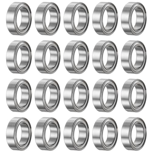 uxcell 20pcs MR128ZZ Deep Groove Ball Bearings 8x12x3.5mm Chrome Steel Miniature Bearing Double Shielded Precision Bearings, P6 (ABEC 3) - size: 8x12x3.5mm