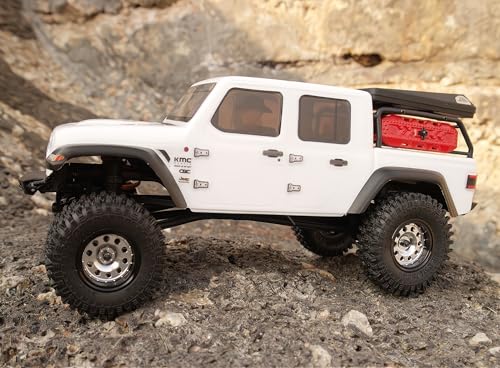 RC 1.0 Beadlock Wheels Offsets -2 Aluminum Rims for AX24 1/18 TRX4M All 1/24 Scale Axial SCX24 Deadbolt RC Crawler Car Wheels Upgrades 4Pc (Silver Black) - color: Silver Black