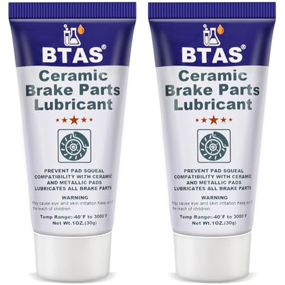 BTAS Brake Caliper Grease for Disc Brake Lubricant,Caliper Pin Pad Lube,High Temp Silicone Synthetic Ceramic Assembly Grease 1oz 2 Pcs - size: 2 oz