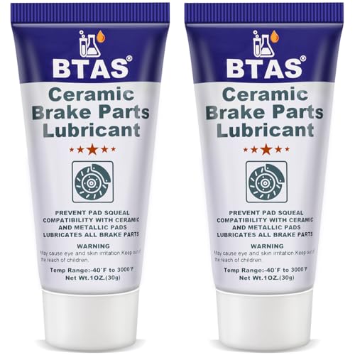 BTAS Brake Caliper Grease for Disc Brake Lubricant,Caliper Pin Pad Lube,High Temp Silicone Synthetic Ceramic Assembly Grease 1oz 2 Pcs - size: 2 oz