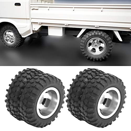 VGEBY RC Tires, High-Durability Rear Twin 1/10 Scale Off-Road Tires 55mm Diameter for RC Enthusiasts, Off-Road Racers, Competitive Events, Model Car Hobbyists