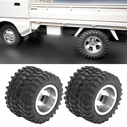 VGEBY RC Tires, High-Durability Rear Twin 1/10 Scale Off-Road Tires 55mm Diameter for RC Enthusiasts, Off-Road Racers, Competitive Events, Model Car Hobbyists