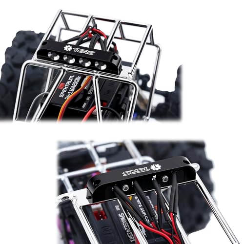 Metal Roll Cage Body Shell with Aluminum LED Lamp Holder for 1/24 Axial AX24 XC-1 Upgrade,Chrome - color: Chrome