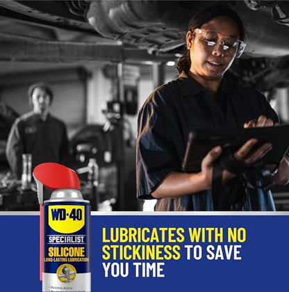 WD-40 Specialist Silicone Lubricant with SMART STRAW SPRAYS 2 WAYS, 11 OZ - size: 1-Pack, style: 11 Oz