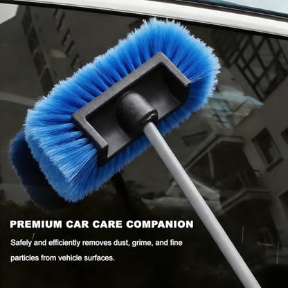 10.2" Car Wash Brush Head with Soft Bristle, Flow Through Auto Exterior Cleaning Brushes Equipment, Heavy Duty Detailing Brush Head for RV Truck Boat Camper (Blue) - color: Blue