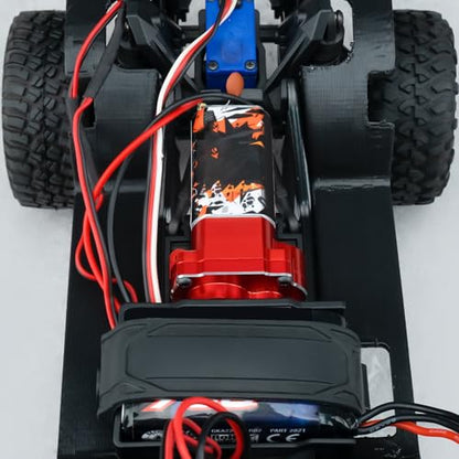Aluminum Transmission Housing Gearbox Case for TRX4M 1/18th RC Crawler Car Upgrade Parts Accessories (Red) - color: Red