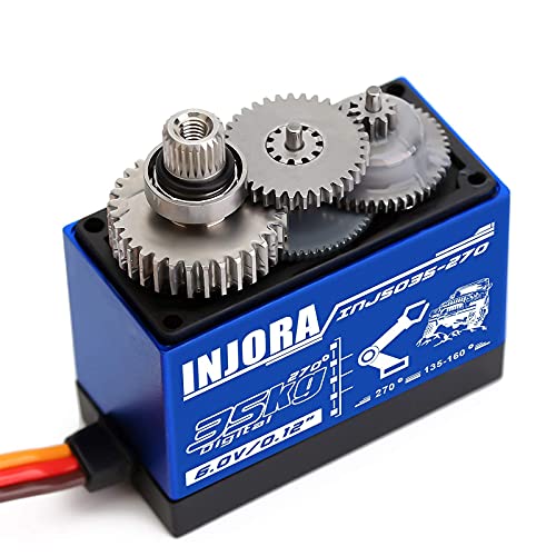 INJORA RC Motor 550 Brushed Motor and Servo 35KG High Torque Servo for RC Car Models Crawler Truck