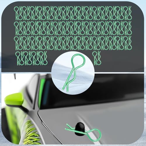 100pcs Universal RC Body Clips Pins - Compatible with Traxxas, Arrma, Redcat, Axial, HPI, HSP, Exceed, Himoto, Losi, RC4WD, Tamiya, Fits 1/8, 1/10, 1/12 Scale RC Cars, Trucks, Crawlers, Buggies - color: -Green-