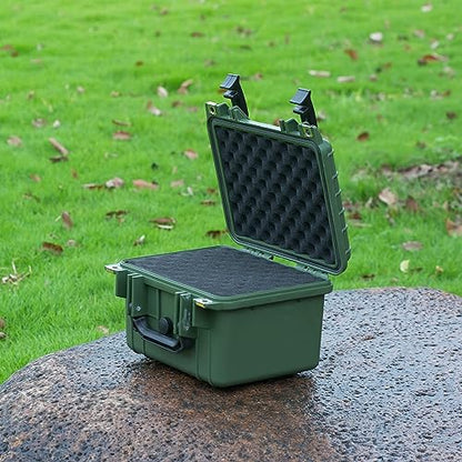 MEIJIA Portable All Weather IP67 Waterproof Camera Case,hard case with Customizable Fit Foam,Fit Use of Drones,Camera,Equipments,10.62 x9.68x6.87inches(Green) - color: Green, size: 10.62 x 9.68 x 6.87 inches