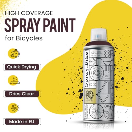 Spray.Bike Spray Paint - Black Cherry (Deep Burgundy) | Designed Mainly for Bicycles | Multi-Use Acrylic Spray Paint for Metal, Plastic | High Coverage Bike Paint, 400ml - color: Black Cherry