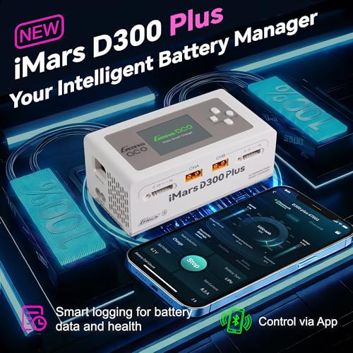 IMARS D300 Plus Gens Ace Dual Lipo Charger G-Tech AC 300W DC 700W 16A Lipo Balance Charger for 1s~6s Lipo Batteries,Life/NiCd/MH/LiHV,Plug&Play