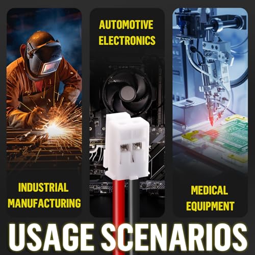 20Sets/80Pcs JST HY SMD 2.0mm 2Pin 22AWG Silicone Connector Kit | Premium Automotive Wiring, Heavy Duty Terminals, Reliable Circuit Board, High Temperature Housing, Easy Project Assembly - size: 2-Pin, style: JST-HY-SMT