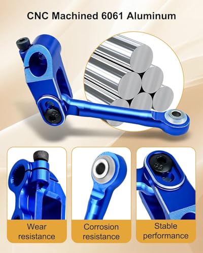 Fixed Link Steering Fit for 1/7 Traxxas UDR Futaba Savox Traxxas, 25t Arm | Aluminum, Upgrade Part 25T Servo Horn & Steering Link Tie Rod