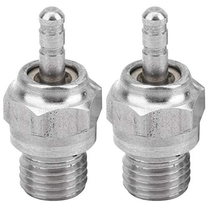 2Pcs Hot Glow Plug, Silver N4 Spark Nitro Engine Parts Replace N4 Spark Medium Hot Nitro Engine Parts for Redcat HPI HSP Oil Powered Model Car RC Accessories with 2 Gasket