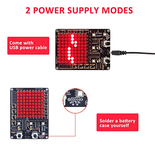 Soldering Learning Kit, ICSTATION LED Soldering Practice Kit With Knob Control LED Light Kit Soldering Project for Back to School Students STEM Teaching and Learning Education