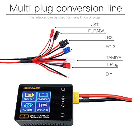 Lipo Battery Charger 150W/10A for 1-6S LiPo/LiHv/Lion/Life | Smart Hobby Charger 1-16S NiMH,1-12S Pb Batteries RC Discharge Balance Charger with Tamiya/JST/EC3 Connectors Cable