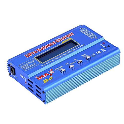 RC Charger, 3Types 80W 1-6S Digital Balance Charger Discharger for Lithium Battery Batteries(Plug)
