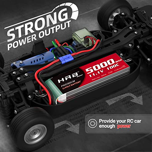 HRB 2PCS 3S 5000mAh Lipo Battery EC5 100C 11.1V Compatible with RC Plane