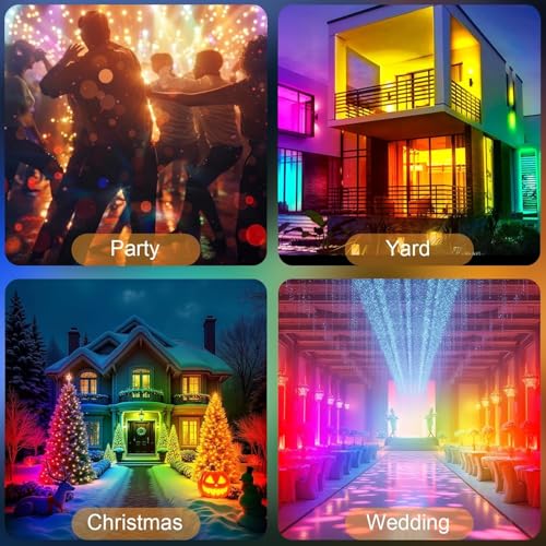 50W 2.4G Remote Control RGB Wall Washer Light, 3000K Warm Light, RGB Light bar with Remote Control & APP Control, for Birthday Party, Garden Lighting, Wall Display, Hotel, Building - size: 50W RGB&3000K*1