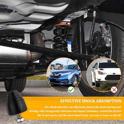 2PCS Suspension Bump Stop, Rear Leaf Spring Bumpers, Bump Stops Kit with Nuts, Universal Rubber Bump Stop Automotive Accessories for Most Cars Trucks Vans Shock Absorption and Cushioning