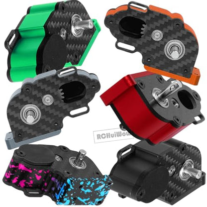 LCG Center Gearbox Transmission Box Upgrades Part for SCX10 SCX10 II 90046 90047 1/10 RC Crawler Car,Aluminum Middle Transmimssion Gearbox,Colorful - color: Colorful(1pc)