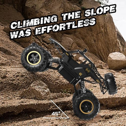 RC Cars Remote Control Car 1:12 Off Road Truck, Metal Shell LED Headlights Offroad Monster RC Truck, 4x4 All Terrain Hobby RC Cars Toys for Boys Kids Adults Gifts 8-12 - color: Black