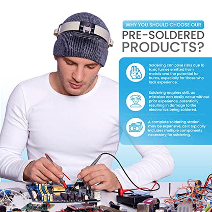 SHILLEHTEK Pre-Soldered GY-906 MLX90614 BAA Non-Touch Infrared Temperature Sensor Module for Arduino, Raspberry Pi, ESP32, and Other Microcontrollers