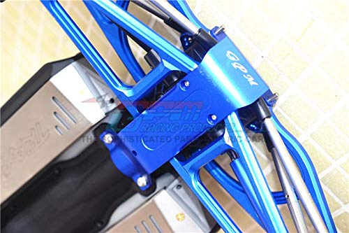 GPM For Traxxas E-Revo 2.0 VXL Brushless (86086-4) Upgrade Parts Aluminum Rear Skid Plate - 1Pc Set Blue