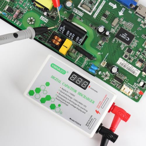 Digital Capacitor Discharger 10-1000V Fast Discharge Protection Electrician Voltage Discharging Tool for Electronic