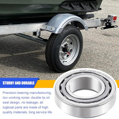 XiKe 2 Set Fits 5,200-6,000 lb Axles Trailer Wheel Hub Kit | Include 25580/20 ＆ 15123/245 Bearings, 21333TB, 22333TB /10-10, 10-36 Seal and Cotter Pin. - size: 25580/20 ＆ 15123/245 + Seal ID 2.125'' ＆ 2.250'', style: Pack 2 Set
