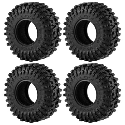 1.3 Crawler Tires 72 * 26mm with Foam Inserts for TRX4M SCX24 AX24 FCX24 FMS 1/24 1/18 Micro Car 1.0inch Beadlock Upgrade Parts (*B Type)