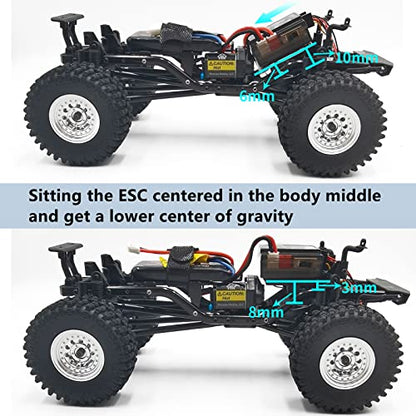 MORLORDY RC Aluminum Alloy ESC Mount Receiver Preposition Tray for 1/24 RC Crawler Car SCX24 Upgrades AXI00001 AXI90081 AXI00004 Accessories
