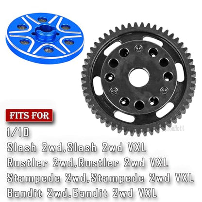 RCMYou RC 52T Slipper Clutch (0.8Mod) Transmission Gears Spur Gear Upgrades Part for 1/10 Slash 2wd VXL/Rustler 2wd VXL/Stampede 2wd VXL/Bandit 2wd VXL,Navy Blue - color: Navy Blue - (Upgrades)
