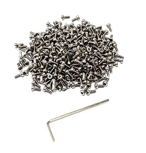 iexcell 100 Pcs M2 x 5mm Thread Pitch 0.4 mm Stainless Steel 304 Hex Socket Head Cap Screws Bolts Kit - size: M2 x 5mm