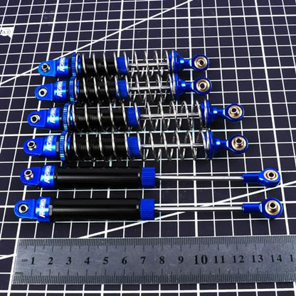 RCAWD Aluminum Shock Absorbers with Spare Springs Front Rear 6pcs for Losi 1/10 Baja Rey Hammer Rey U4 Upgrade Parts (Dark Blue) - color: dark blue