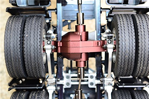 GPM for Tamiya 1/14 Truck Upgrade Parts Aluminum Center Gear Box - 1 Set Black
