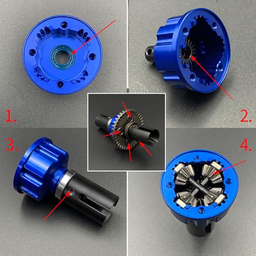 MOHERO RC Differential Housing Aluminum Diff Cover Compatible with 1/10 Traxxas E-Revo 2.0 Upgrade Parts (Universal for Front Rear)