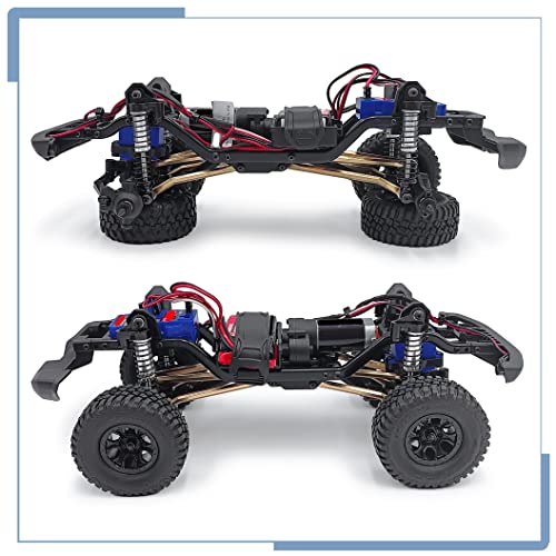 RC Shock Absorber 56mm Dampers, Black | Aluminum Alloy, Ajustable Shocks, For TRX4M Upgrades 1/18 Scale, RC Crawler Car, Accessories - color: Black