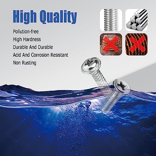 Anti Theft License Plate Screws, Tamper Resistant Mounting Hardware,1/4"(M6) Security Screw Set, Rust Proof Stainless Steel Bolts Fasteners Kit for Front Rear Frame Holder Mounting - color: Silver