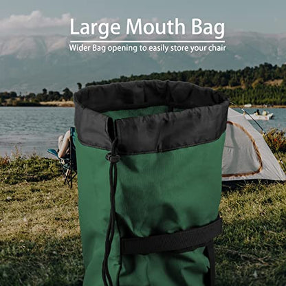 Xxerciz Camping Chair Replacement Bag 48 Inches Folding Chair Carry With Adjustable Shoulder Strap Nylon Storage Tent Heavy Duty for Travel Camping Sports (Exclude Chair) - color: Green