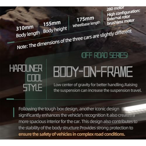 1/16 Scale RC Crawler 4WD, Full Proportional Remote Control Rock Crawler Truck with 9kg Metal Gear Servo & 12 LED Light Modes, Blue Body-on-Frame Off-Road Climbing Vehicle Hobby Toy Gift for Adults - color: R1603/Grey