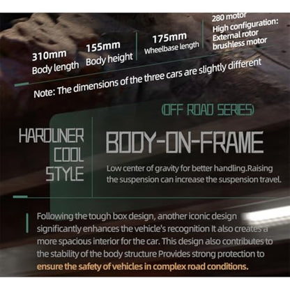 1/16 Scale RC Crawler 4WD, Full Proportional Remote Control Rock Crawler Truck with 9kg Metal Gear Servo & 12 LED Light Modes, Blue Body-on-Frame Off-Road Climbing Vehicle Hobby Toy Gift for Adults - color: R1603/Grey